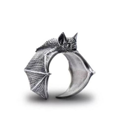 Zinklegierung Fingerring , Fledermaus, plattiert, Einstellbar & unisex, keine, frei von Nickel, Blei & Kadmium, inner diameter:17~20mm, verkauft von PC