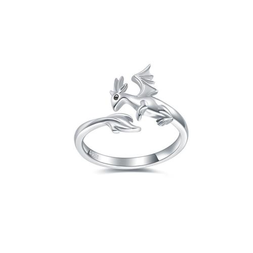 Sinc Alloy Finger Ring, Dragon, plátáilte, Inchoigeartaithe & unisex, dathanna níos mó le haghaidh rogha, nicil, luaidhe & caidmiam saor in aisce, Díolta De réir PC