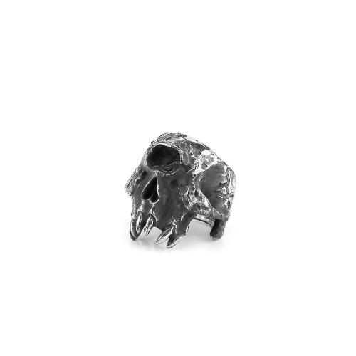 Stainless Steel Finger Ring 304 Stainless Steel Skull polished & for man black Sold By PC