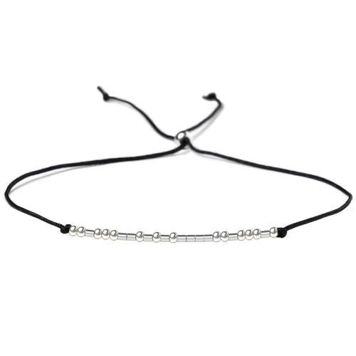 Trendy Wax cord armbanden, 304 roestvrij staal, met Wax, uniseks & verschillende stijlen voor de keuze, oorspronkelijke kleur, Lengte 16 cm, Verkocht door Stel