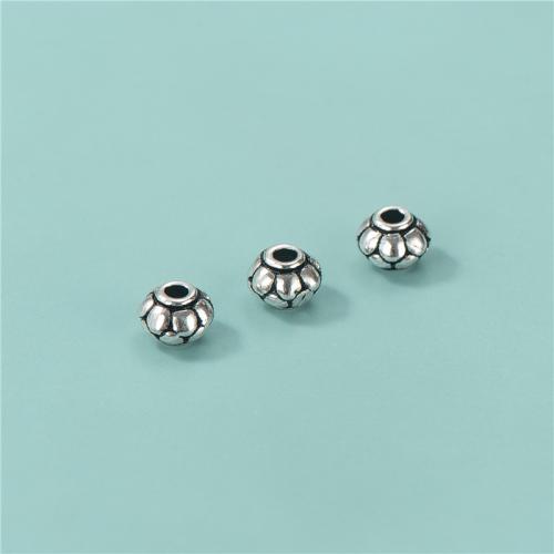 Perles en argent sterling 925, lanterne, Vintage & DIY, 5.70x4mm, Trou:Environ 1.8mm, Vendu par PC