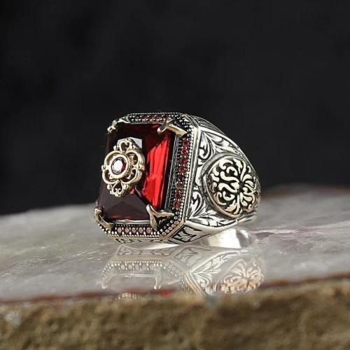 Bague en alliage de zinc, bijoux de mode & normes différentes pour le choix & pavé de micro zircon & pour homme, plus de couleurs à choisir, Vendu par PC