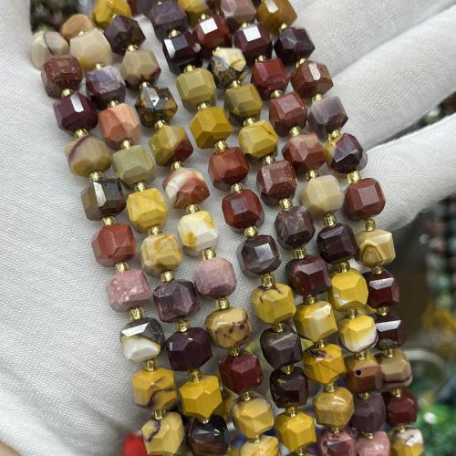 Yolk stenen kralen, Yolk Stone, Plein, mode sieraden & DIY & verschillende grootte voor keus & gefacetteerde, gemengde kleuren, Per verkocht Ca 38 cm Strand