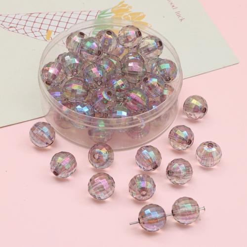 Acrylic Jewelry Beads Round DIY Sold By Bag