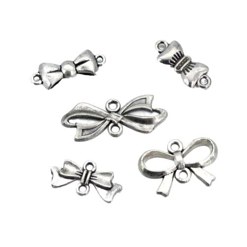 Conector de liga de zinco bowknot, Laço, banhado, DIY & Vario tipos a sua escolha, cor original, 100PCs/Lot, vendido por Lot