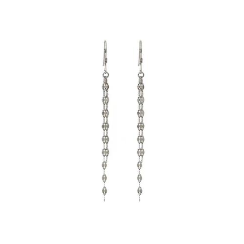 925 Boucles d’oreilles Sterling Silver Drop & Dangle, argent sterling 925, styles différents pour le choix & pour femme, couleur platine, 70mm, Vendu par paire