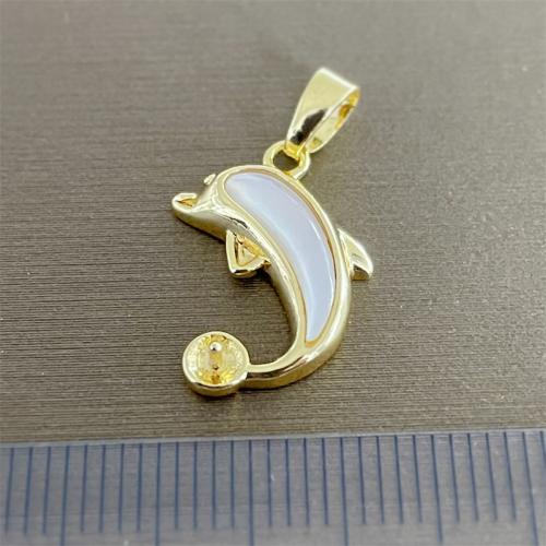 Gefüllte Goldschmuck, gold-gefüllt, mit Muschel, Dolphin, vergoldet, DIY, goldfarben, FIT specifications:5-8mm,Micropore size:about 1mm, verkauft von PC