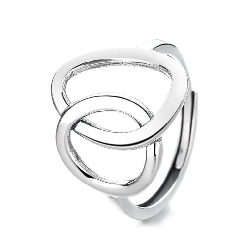 Argent sterling 925 Cuff Bague, Motif géométrique, Vintage & pour femme & creux, Taille:6-8, Vendu par PC