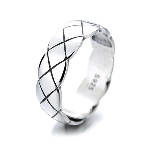 Argent sterling 925 Cuff Bague, Vintage & unisexe, 6mm, Taille:6-9, Vendu par PC