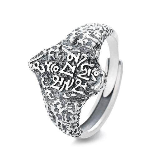 925er Sterling Silber Manschette Fingerring, Alphabet-Buchstabe, Vintage & für Frau, keine, 16mm, Größe:6-9, verkauft von PC