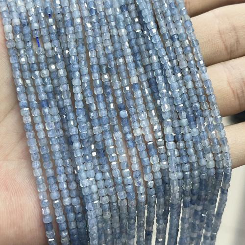 Perles bijoux en pierres gemmes, aigue-marine, cadre, bijoux de mode & DIY & facettes, bleu de mer, 2.50mm, Vendu par Environ 38 cm brin