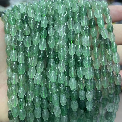 Natural Quartz Jewelry Beads Strawberry Quartz barrel fashion jewelry & DIY green Length about 5-8mm Sold Per Approx 38 cm Strand