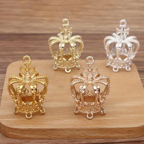 Zinc Alloy Crown Pendants plated DIY nickel lead & cadmium free Sold By Bag