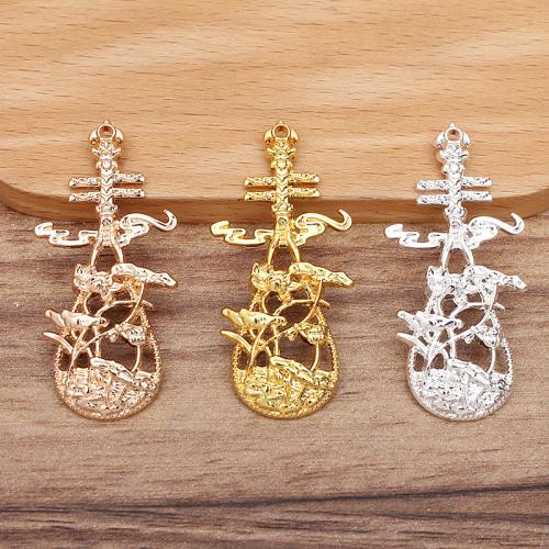 Zinc Alloy Hollow Pendants Musical Instrument plated DIY & enamel nickel lead & cadmium free Sold By Bag