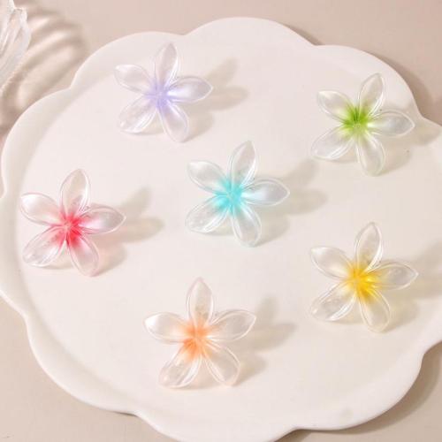 Alligator Hair Clip Plastic Flower stoving varnish for woman Sold By PC