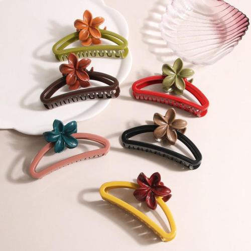 Haar Claw Clips, Plastic, Bloem, handgemaakt, voor vrouw & hol, meer kleuren voor de keuze, 115x65mm, Verkocht door PC