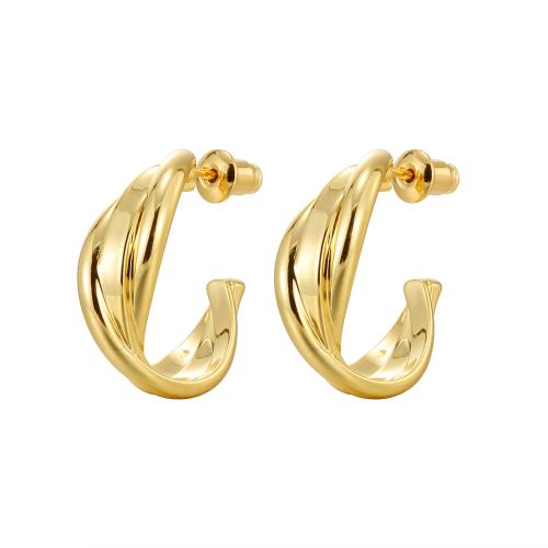 Brass Stud Earring plated for woman Sold By Pair