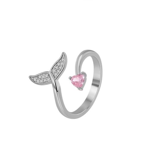 Kubisk Circonia Micro bane messing Ring, forgyldt, Micro Pave cubic zirconia & for kvinde, flere farver til valg, Solgt af PC