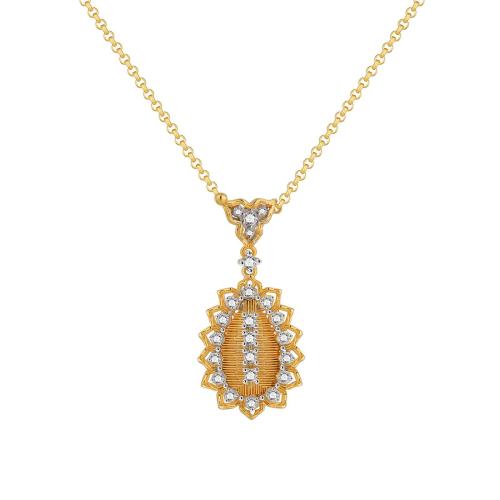 Collier en laiton cubique Zircon Micro Pave, Placage, pavé de micro zircon & pour femme, doré, Longueur Environ 45-50 cm, Vendu par PC