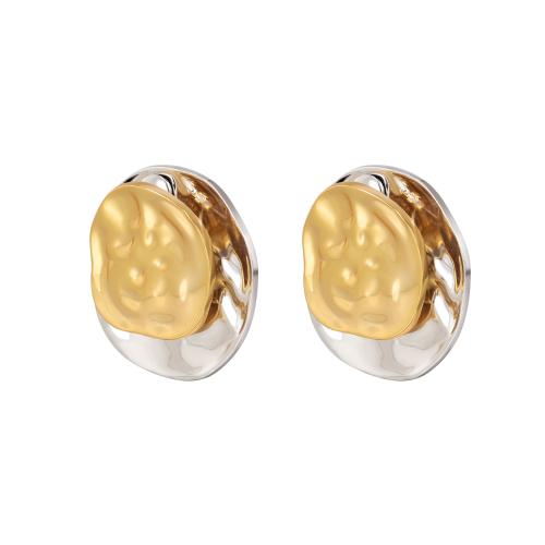 Brass Stud Earring plated for woman golden Sold By Pair