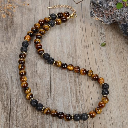 Collar de piedras preciosas joyas, Piedra natural, con acero inoxidable 304, con 5cm extender cadena, Joyería & unisexo, más colores para la opción, longitud aproximado 45 cm, Vendido por UD