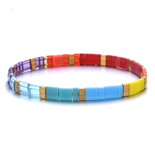 TILA+Abalorios Pulsera, Joyería & elástico & unisexo, más colores para la opción, libre de níquel, plomo & cadmio, longitud aproximado 18 cm, Vendido por UD