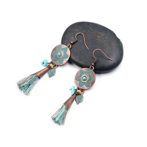 Zinc Alloy Drop Earrings plated fashion jewelry & for woman Sold By Pair