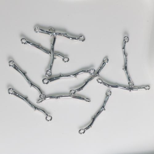 Forbindelse til zinklegering, Zinc Alloy, Branch, forgyldt, du kan DIY, oprindelige farve, 31x5mm, Solgt af PC