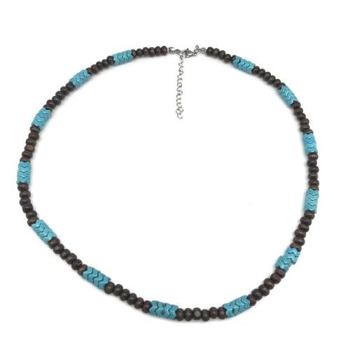 Gemstone smycken halsband, Natursten, med 316 rostfritt stål, mode smycken & Unisex, fler färger för val, Längd Ca 45 cm, Säljs av PC