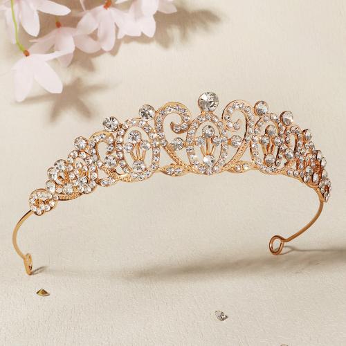 Tiaras, liga de zinco, joias de moda & para mulher & com strass, Mais cores pare escolha, vendido por PC