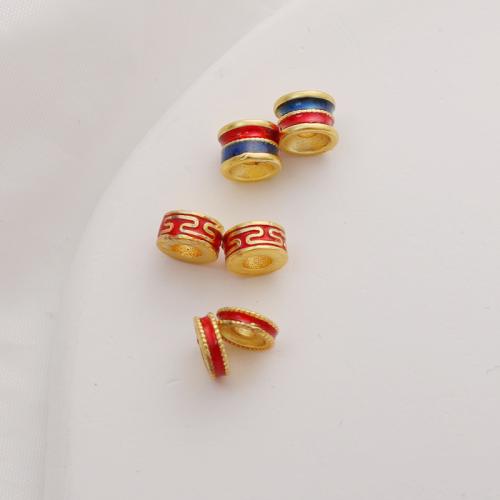 Zinc Alloy Jewelry Beads gold color plated DIY & enamel nickel lead & cadmium free Sold By PC