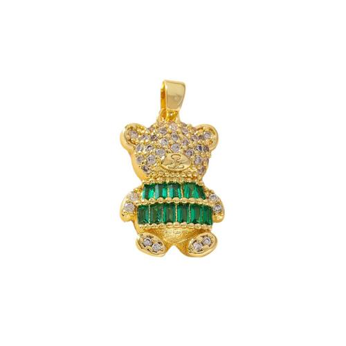 Cubic Zirconia Micro Pave Brass Pendant plated DIY & micro pave cubic zirconia Sold By PC