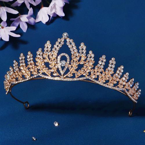 Tiaras, liga de zinco, joias de moda & para mulher & com strass, Mais cores pare escolha, vendido por PC