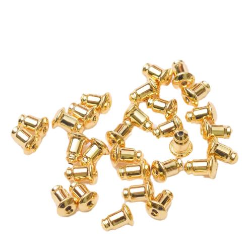 Brass Korva Nut Component, Messinki, päällystetty, tee-se-itse & erikokoisia valinnalle, enemmän värejä valinta, nikkeli, lyijy ja kadmium vapaa, N. 100PC/laukku, Myymät laukku