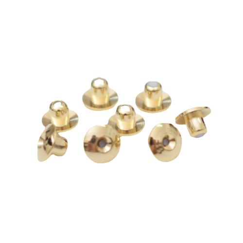 Brass Korva Nut Component, Messinki, päällystetty, tee-se-itse & erikokoisia valinnalle, enemmän värejä valinta, nikkeli, lyijy ja kadmium vapaa, N. 50PC/laukku, Myymät laukku