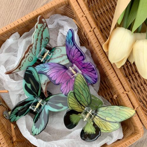 Hair Claw Clips Acrylic Butterfly fashion jewelry Sold By PC