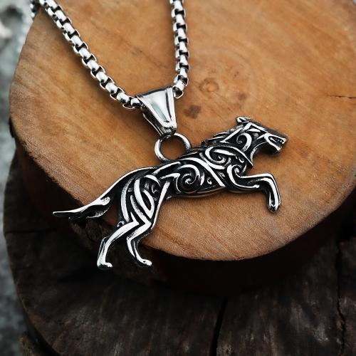 Stainless Steel Animal Pendants 304 Stainless Steel Wolf polished original color Sold By PC