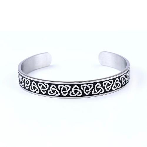 Nerūdijančio plieno Bangle, 304 Nerūdijantis plienas, poliruotas, unisex, Originali spalva, Pardavė PC