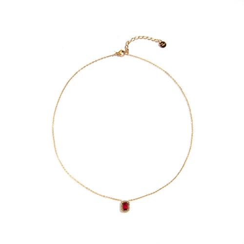 Collier d'acier titane, pavé de micro zircon & pour femme, plus de couleurs à choisir, Vendu par paire