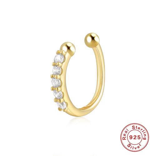 925 sterling zilver gold plated, uniseks & micro pave zirconia, 8mm, Verkocht door PC