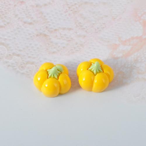 Mobile Phone DIY Decoration Resin Pumpkin enamel Sold By Bag