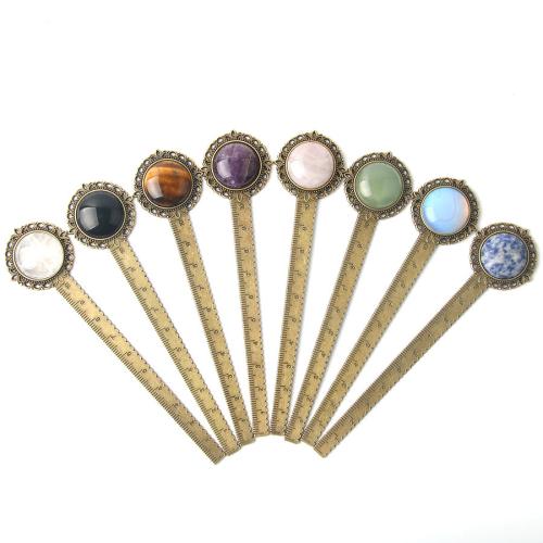 Zinc Alloy Bookmark Gemstone with Zinc Alloy antique bronze color plated fashion jewelry Sold By PC