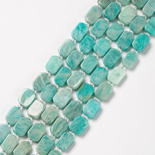 Amazoniet kralen, Rechthoek, mode sieraden & DIY, gemengde kleuren, 12mm, Per verkocht Ca 38 cm Strand