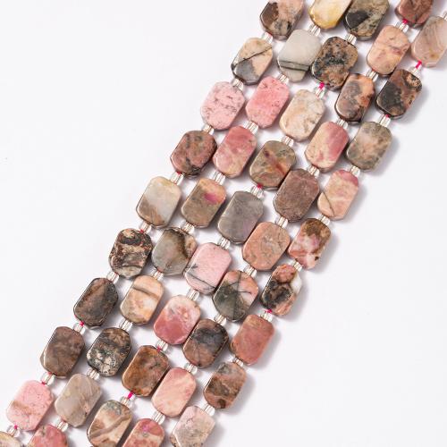 Rhodonite Helmet, Rhodoniitti, Suorakulmio, muoti korut & tee-se-itse, sekavärit, 10x12mm, Myyty Per N. 38 cm Strand