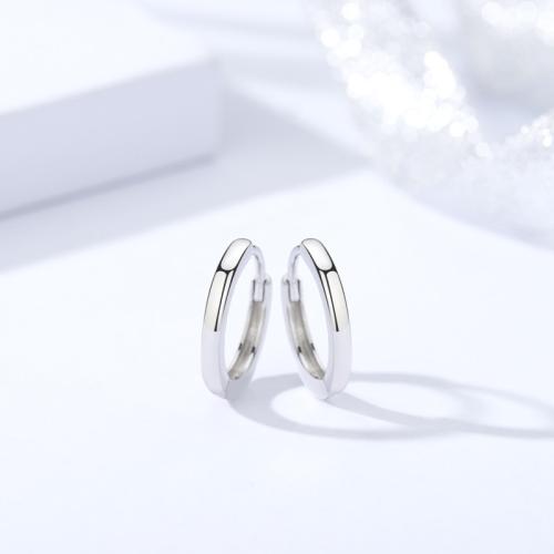 925 Sterling Silver Hoop Earrings fashion jewelry & for woman Sold By Pair