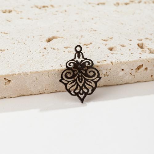 Stainless Steel Flower Pendant 304 Stainless Steel plated DIY Sold By Bag