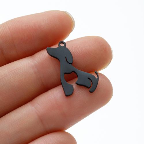 Acciaio inossidabile Animal Ciondoli, 304 acciaio inox, Cane, placcato, DIY, nessuno, 12x19mm, 5PC/borsa, Venduto da borsa