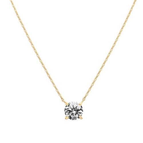 Collana in ottone di stesa Micro zircone cubico, placcato, Micro spianare cubic zirconia & per la donna, nessuno, Lunghezza Appross. 41-50 cm, Venduto da PC