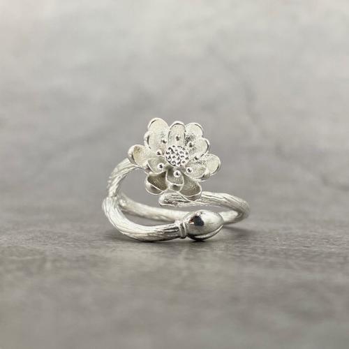 Messing Fingerring, Lotus, Modeschmuck & für Frau, Innendurchmesser:ca. 22mm, verkauft von PC