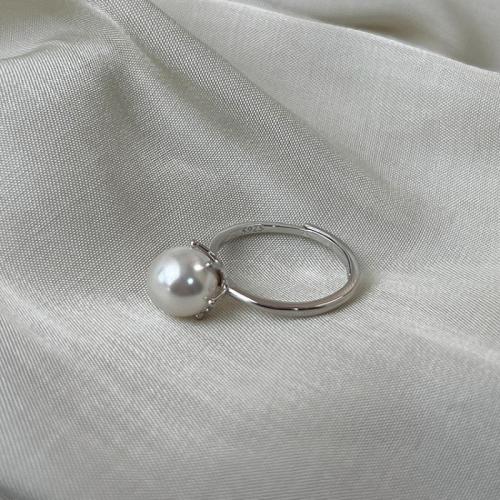 Prás Finger Ring, le Pearl Plaisteacha, jewelry faisin & do bhean, dathanna níos mó le haghaidh rogha, Méid:7, Díolta De réir PC